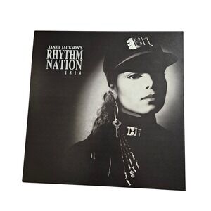 Janet Jackson Rhythm Nation Vintage 1990 Promo Album Flat Poster 12x12‎ A&M